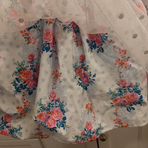 Magpie and Mabel 2T special occasion sparkly floral polka dot dress - Picture 5 of 9